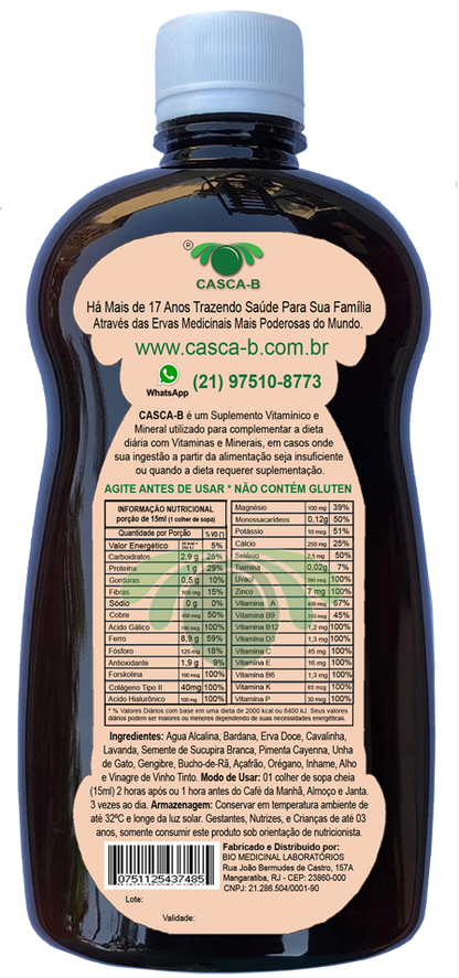 Casca B Arthrosis Liquid - Kit for 90 days of treatment - 09 Bottles